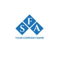 SFA letter logo design on WHITE background. SFA creative initials letter logo concept. SFA letter design Royalty Free Stock Photo