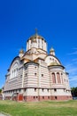 Sfantul Ioan Botezatorul Orthodox Cathedral in the center of Fagaras city, in Transylvania Transilvania region, Romania in a Royalty Free Stock Photo