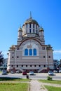 Sfantul Ioan Botezatorul Orthodox Cathedral in the center of Fagaras city, in Transylvania Transilvania region, Romania in a Royalty Free Stock Photo