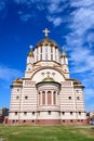 Sfantul Ioan Botezatorul Orthodox Cathedral in the center of Fagaras city, in Transylvania Transilvania region, Romania in a Royalty Free Stock Photo