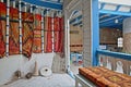 The colorful interior of Diwan Cafe, a local cafe located inside the medina of Sfax