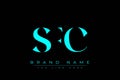 SFC abstract letter logo design Royalty Free Stock Photo