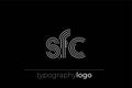 SFC modern geometric typography logo Royalty Free Stock Photo