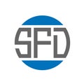 SFD letter logo design on white background. SFD creative initials circle logo concept. SFD letter design