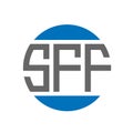 SFF letter logo design on white background. SFF creative initials circle logo concept. SFF letter design