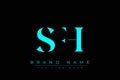 SFH abstract letter logo design Royalty Free Stock Photo