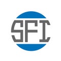 SFI letter logo design on white background. SFI creative initials circle logo concept. SFI letter design