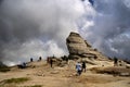 Tourists visiting the Sphinx landmark Royalty Free Stock Photo