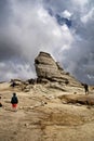 Tourists visiting the Sphinx landmark Royalty Free Stock Photo