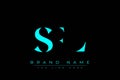 SFL abstract letter logo design Royalty Free Stock Photo