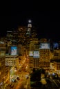 San Francisco California night skyline Salesforce tower San francisco with moon