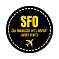 SFO San Francisco airport symbol icon