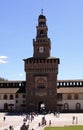 Sforza Castle main entrance. Castello Sforzesco in Milan Royalty Free Stock Photo