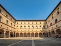 Sforza Castle Castello Sforzesco inner courtyard know as The Rocchetta Royalty Free Stock Photo