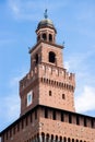 Sforza Castle. Filarete Tower. Blue Sky Royalty Free Stock Photo