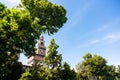 Sforza Castle. Filarete Tower. Blue Sky. Sunny Day Royalty Free Stock Photo