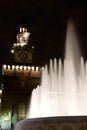 Sforza Castle fountain Milan Royalty Free Stock Photo