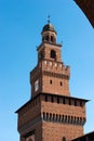 Sforza Castle in Milan Italy - Castello Sforzesco Royalty Free Stock Photo
