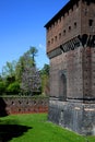 The Sforza Castle ,castle moat