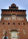 Sforza castle Torre del Filarete tower Milan Italy Royalty Free Stock Photo