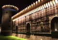 Sforzesco castle by night