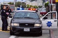 SFPD officers arresting black american man in San Francisco