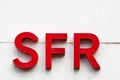 SFR sign on a wall