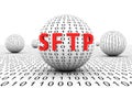 SFTP conceptual sphere binary code 3d Royalty Free Stock Photo