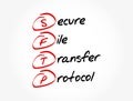 SFTP - Secure File Transfer Protocol acronym, technology concept background