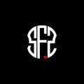 SFZ letter logo abstract creative design.