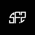 SFZ letter logo design on black background. SFZ creative initials letter logo concept. SFZ letter design
