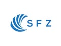 SFZ letter logo design on white background. SFZ creative circle letter logo