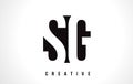 SG S G White Letter Logo Design with Black Square.