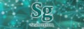 Sg symbol. Seaborgium chemical element Royalty Free Stock Photo