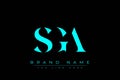 SGA abstract letter logo design Royalty Free Stock Photo