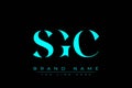 SGC abstract letter logo design Royalty Free Stock Photo