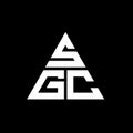 SGC triangle letter logo design with triangle shape. SGC triangle logo design monogram. SGC triangle vector logo template with red Royalty Free Stock Photo