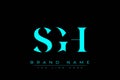 SGH abstract letter logo design Royalty Free Stock Photo