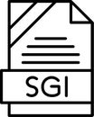 SGI Outline Vector Icon Royalty Free Stock Photo