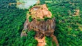 Sri lankas famous tourist places Sigiriya 8th wonder Aerial view Royalty Free Stock Photo