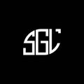 SGL letter logo design on black background. SGL creative initials letter logo concept. SGL letter design.SGL letter logo design on Royalty Free Stock Photo