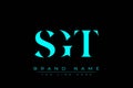 SGT abstract letter logo design Royalty Free Stock Photo