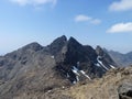 Sgurr Alasdair and the Cuillin Ridge on the isle of Skye, Scotland Royalty Free Stock Photo