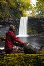 Sgwd Gwladys waterfall in Brecon Beacons, Wales, UK GB