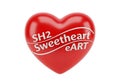 Sh2 sweetheart eart logo Royalty Free Stock Photo