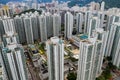 Top down view of Hong Kong urban city Royalty Free Stock Photo