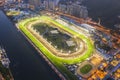 Sha Tin Racecourse at night