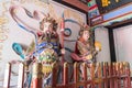 Statues of Wang Ping,Guan Xing at Wuzhangyuan Zhuge Liang Temple. a famous Historic Site in Baoji, Shaanxi, China.