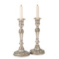 Shabbat candlesticks isolated on white background Royalty Free Stock Photo