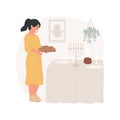 Shabbat isolated cartoon vector illustration.